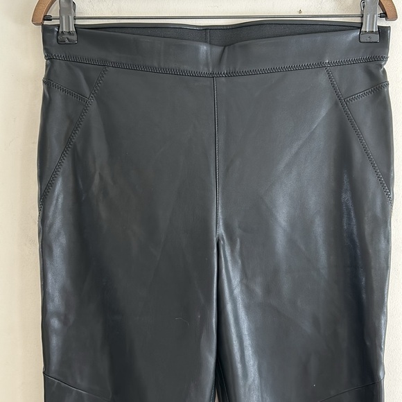Free People Black Vegan Faux Leather Women's Leggings Size Lg/30 - Picture 4 of 15